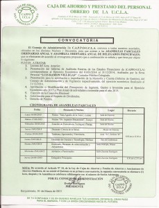 Convocatoria Marzo Asamblea 2015