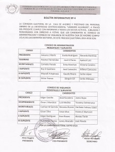 Boletin Informativo Nro 4 Comision Electoral