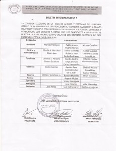 Boletin Informativo Nro 5 (Comision Electoral)